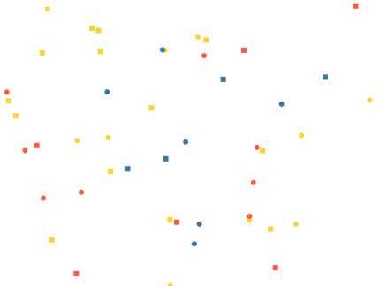 Multiple confetti shapes